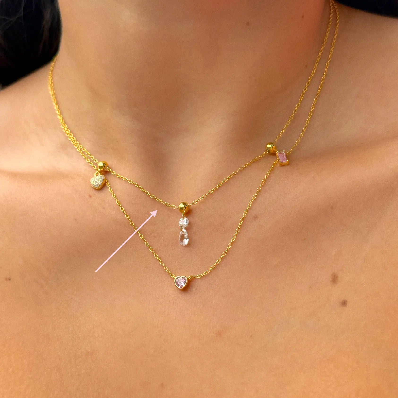 Crystals Charm Necklaces