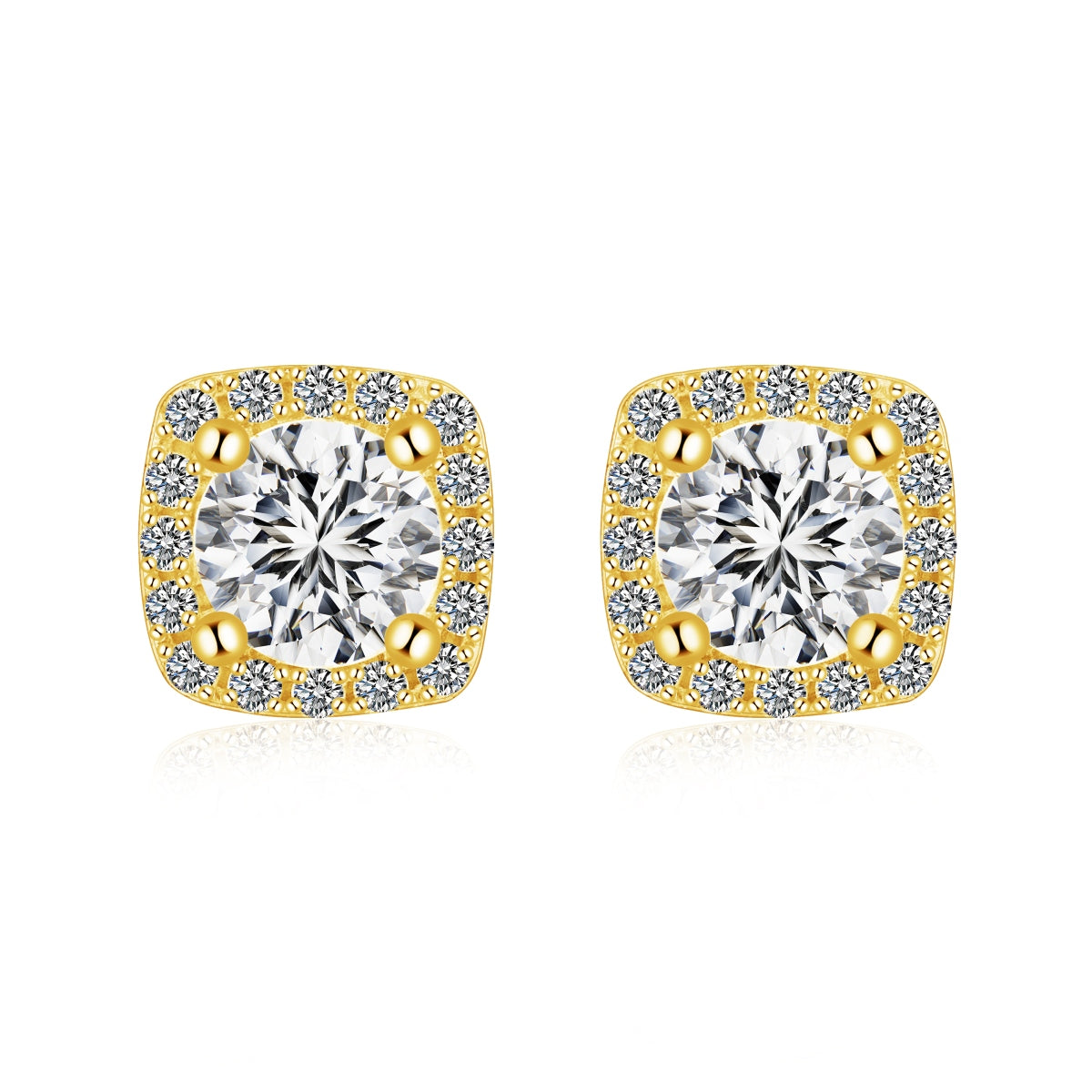 Aretes Diamante Cuadrado