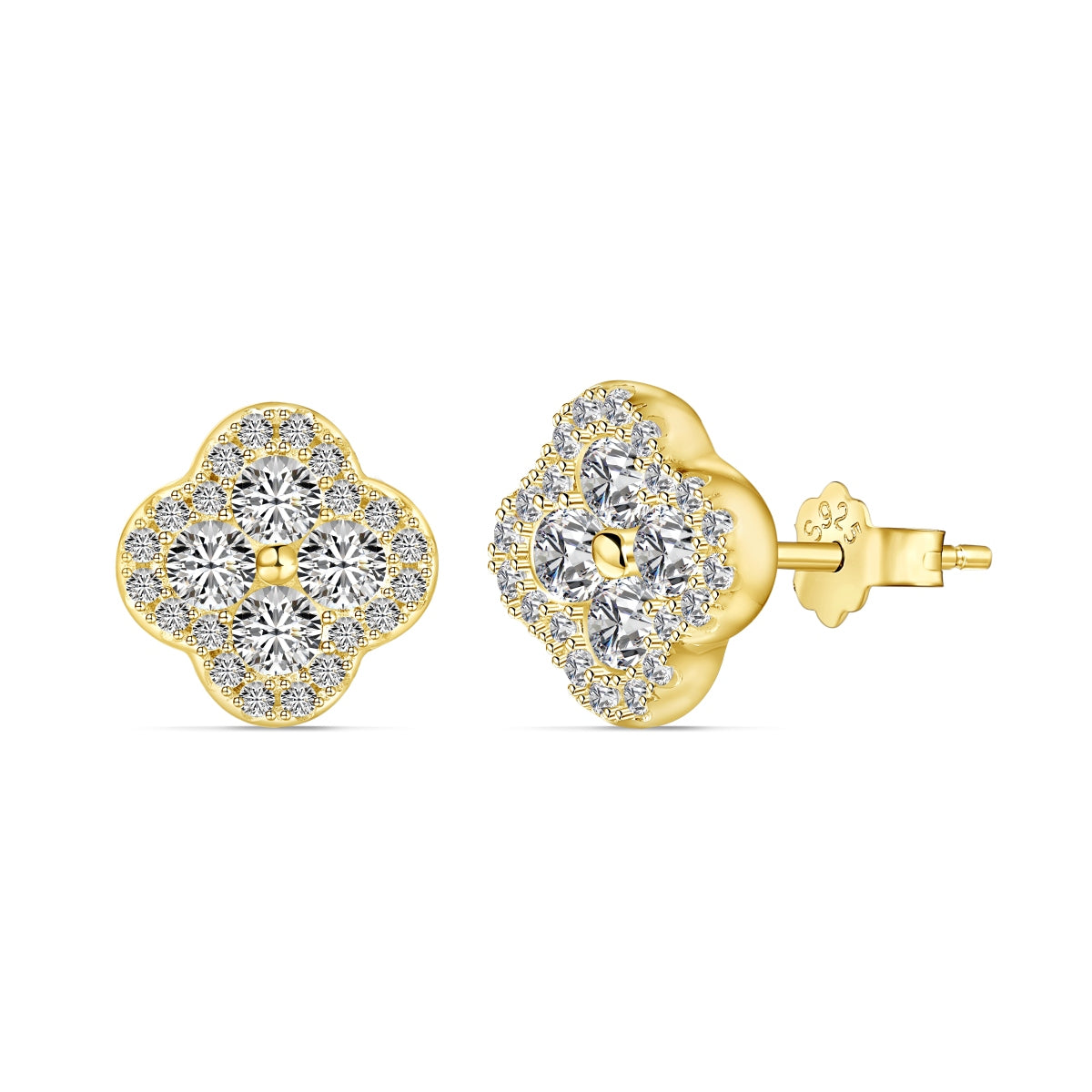 Aretes Clover Pavé