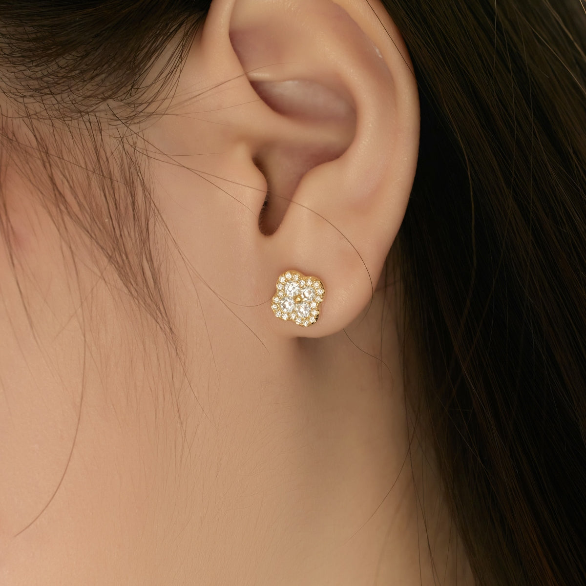 Aretes Clover Pavé