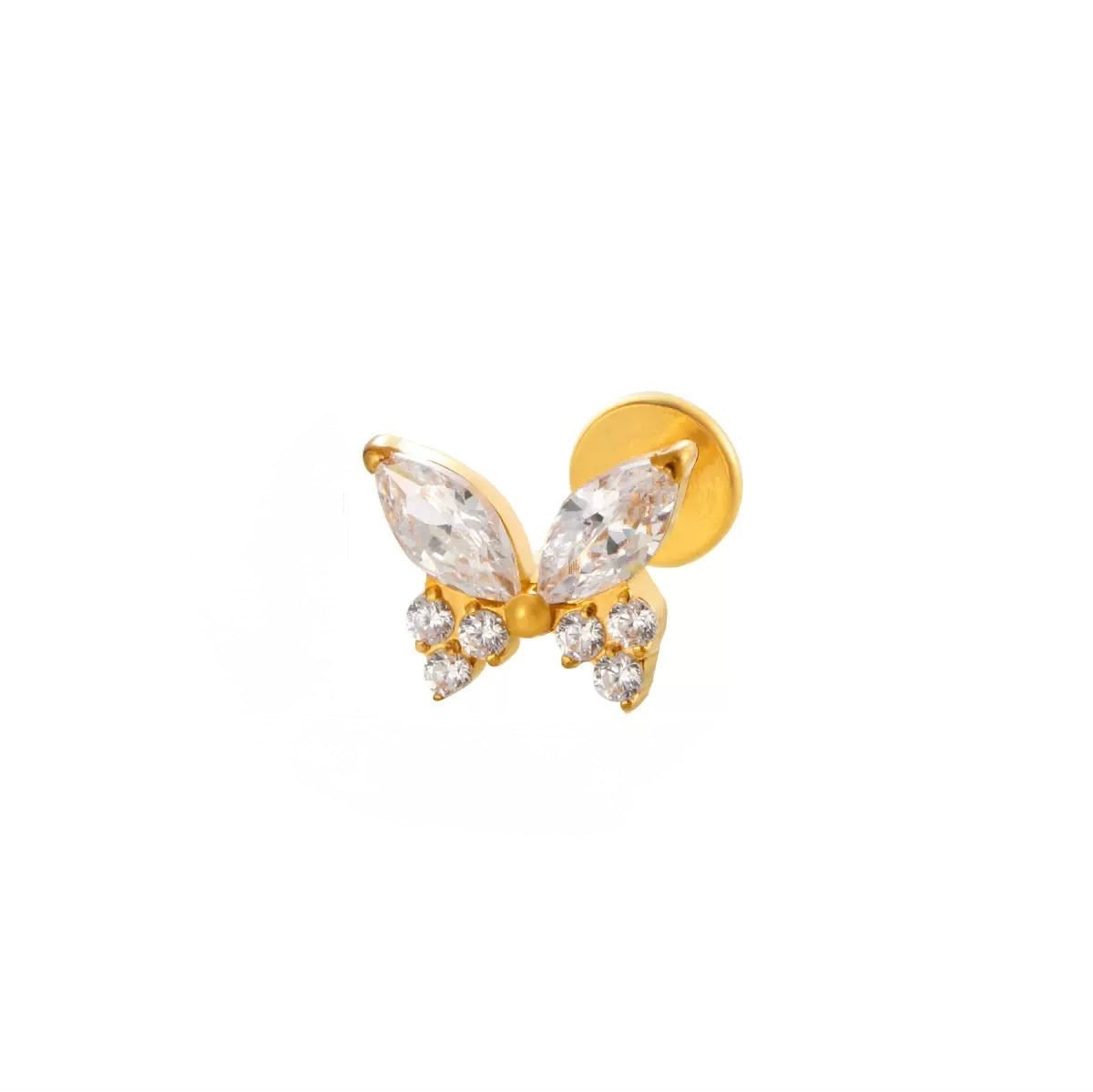 Piercing Mariposa Cristales