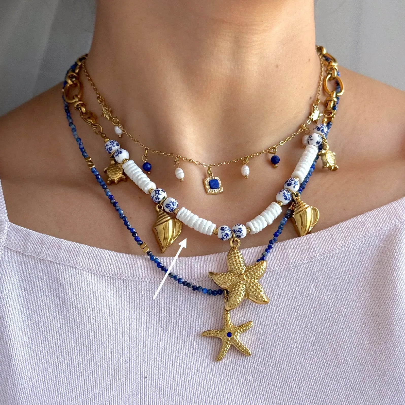 Starfish Tiles Necklace