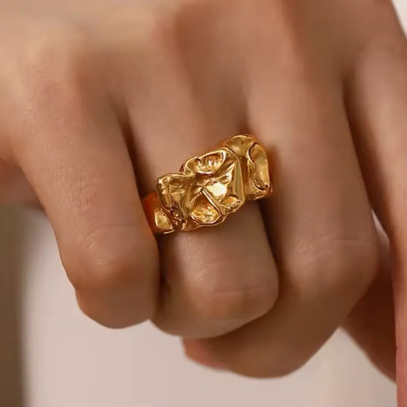 Anillo Paperwrap Dorado