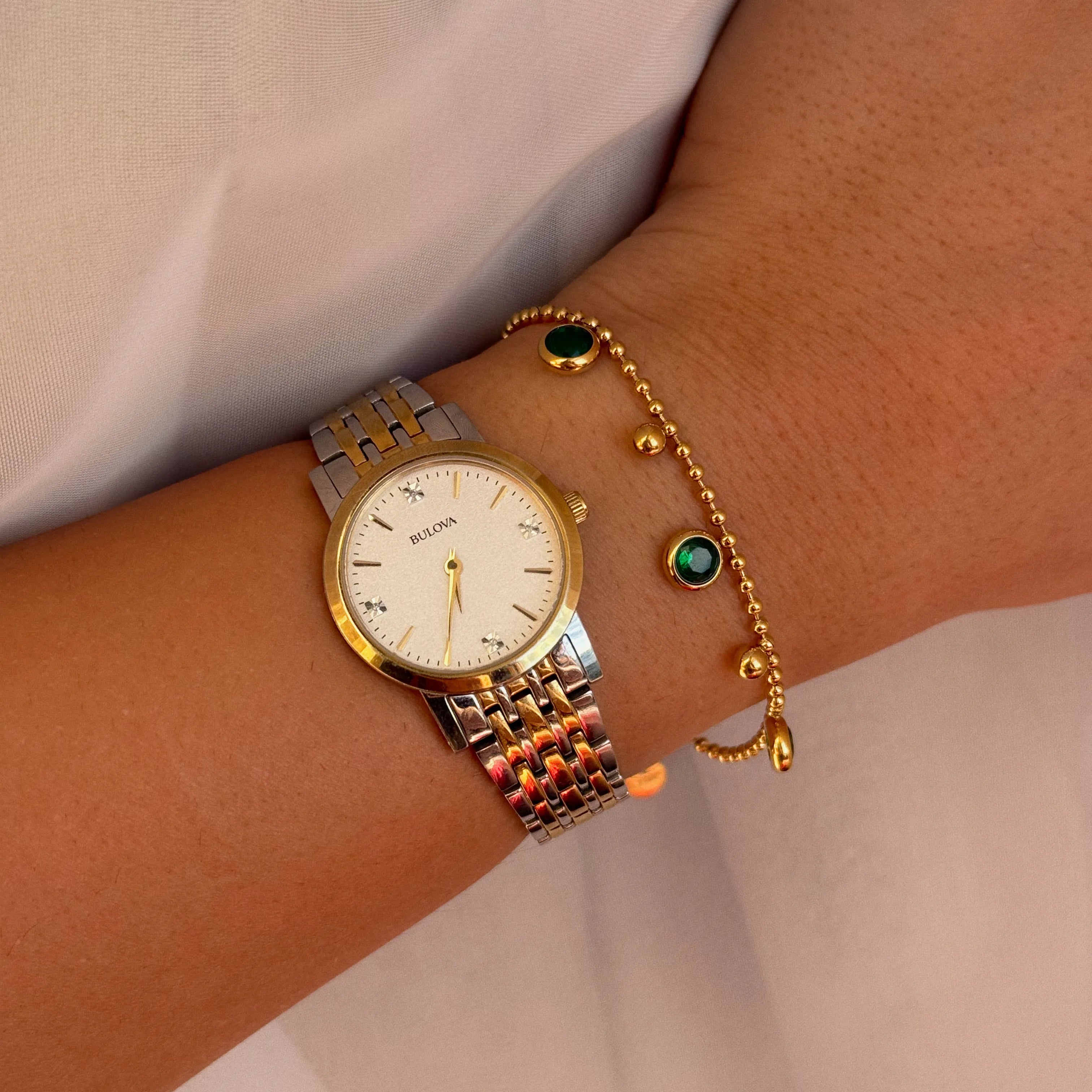 Green Bezzels Bracelet