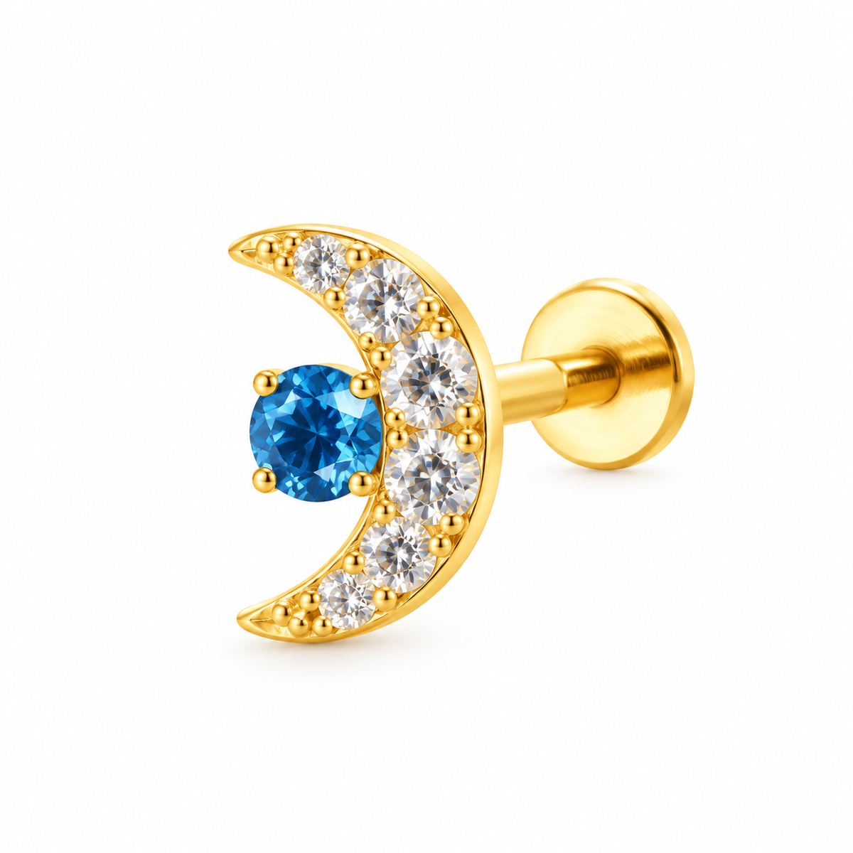 Luna Zirconia Turquesa Piercing