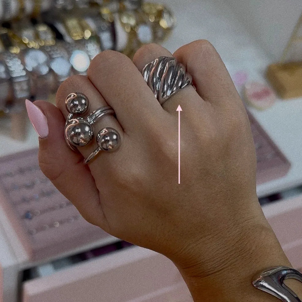 Silver Croissant Ring