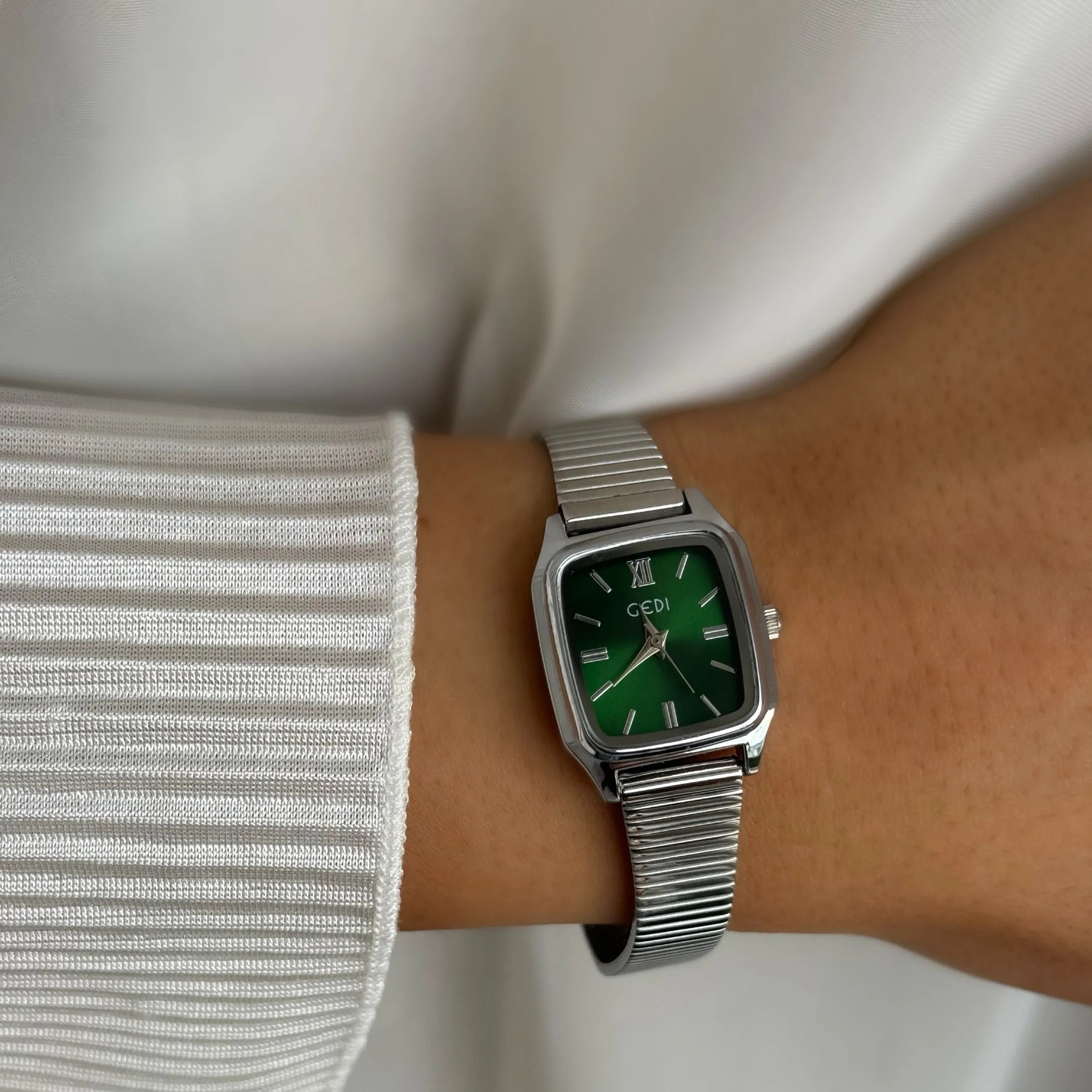 Naya Green Silver Watch