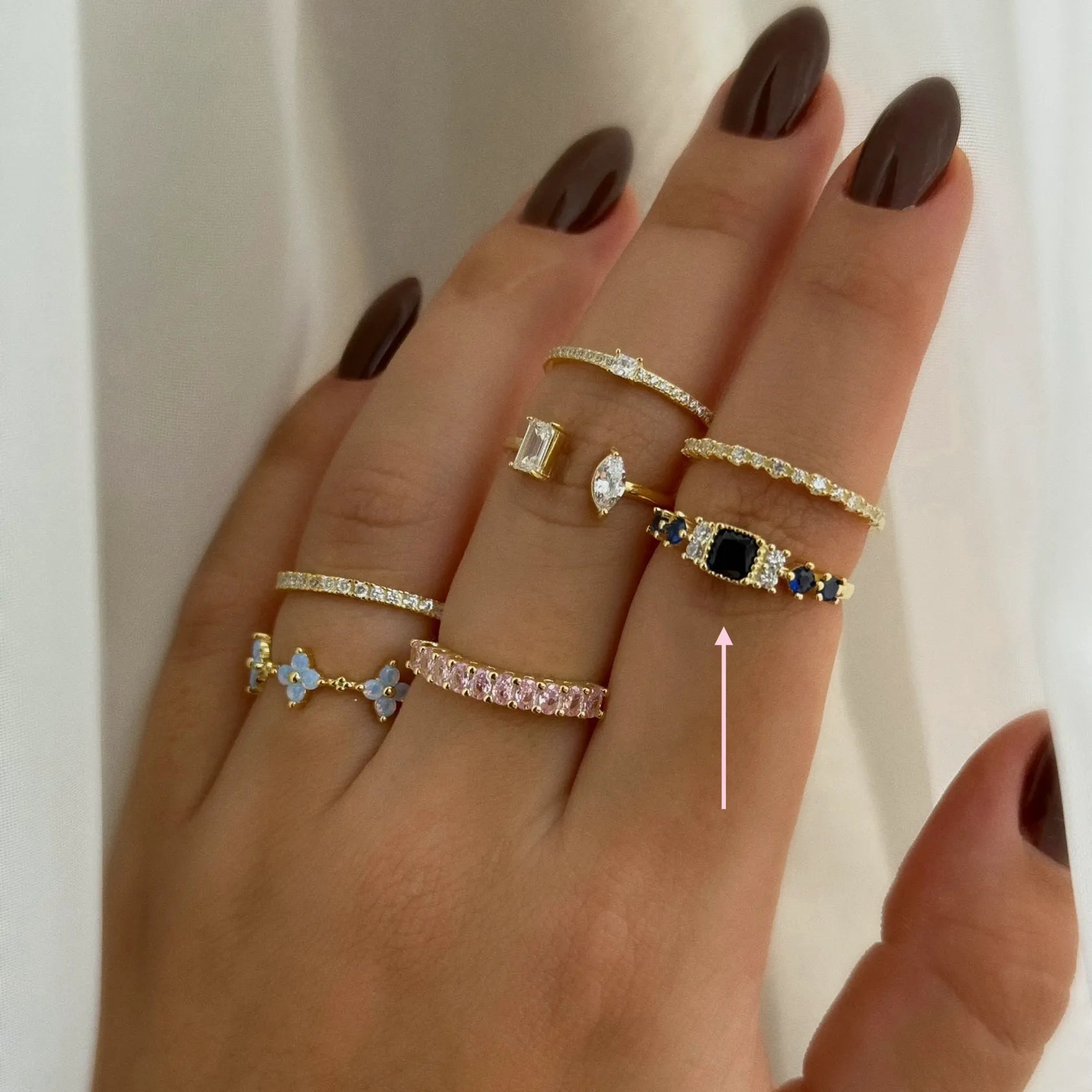 Blue Pieces Ring