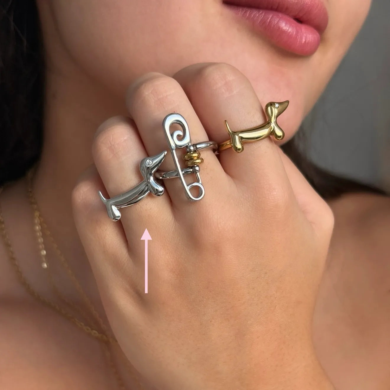 Chunky Salchi Silver Ring
