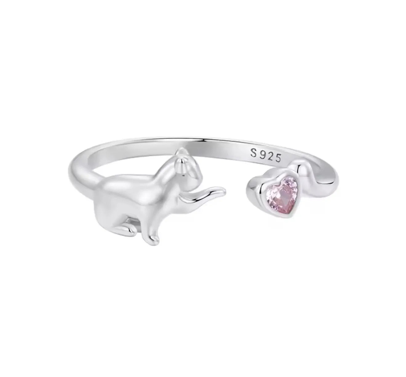Baby Pink Gatito Heart Ring