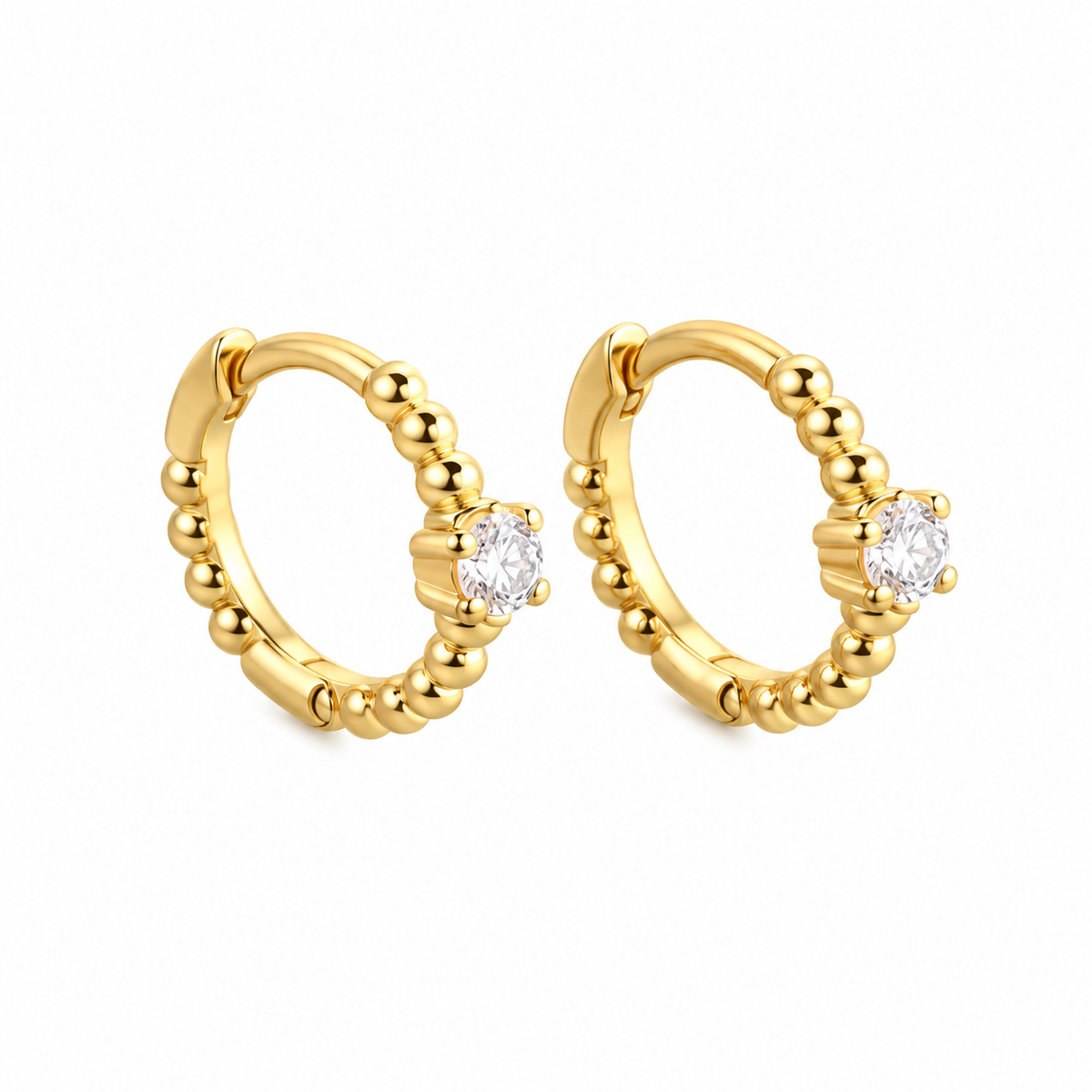 Argollas Bolitas y Zirconia