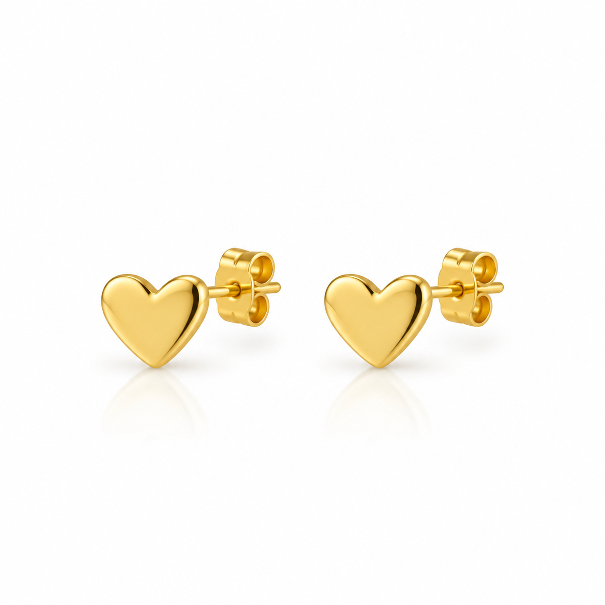 Aretes Corazones Lisos