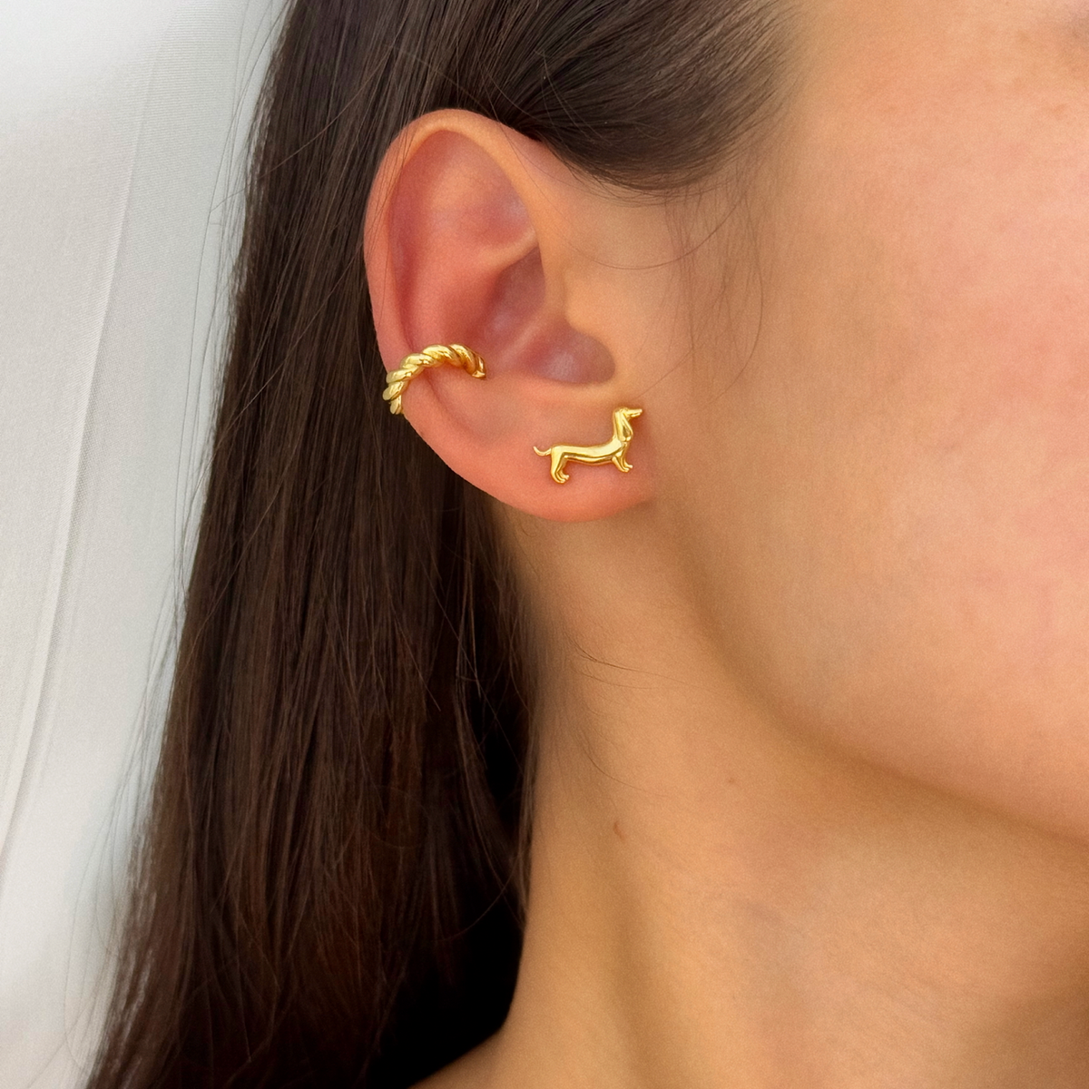 Aretes Salchicha Studs