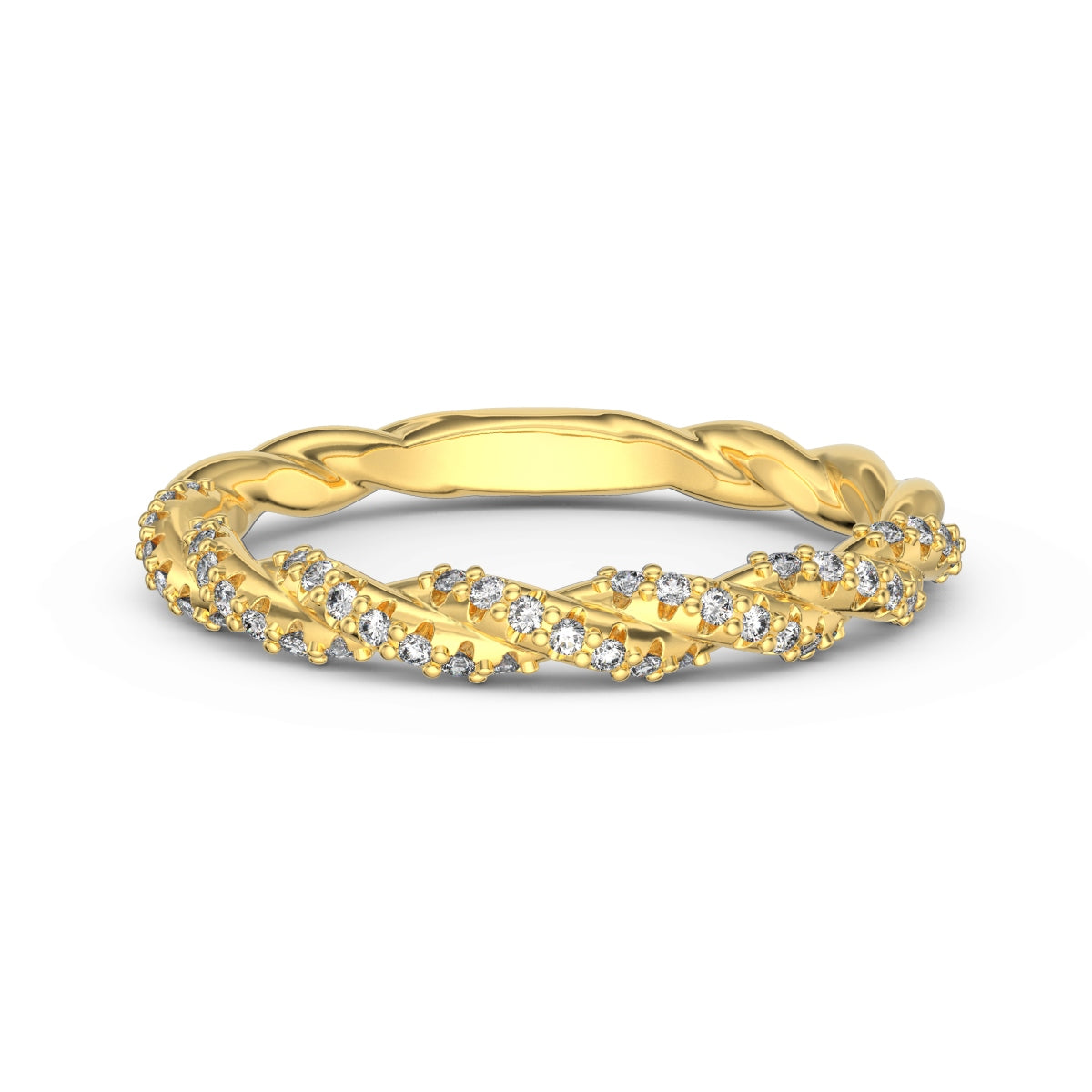 Anillo Twisted Pavé