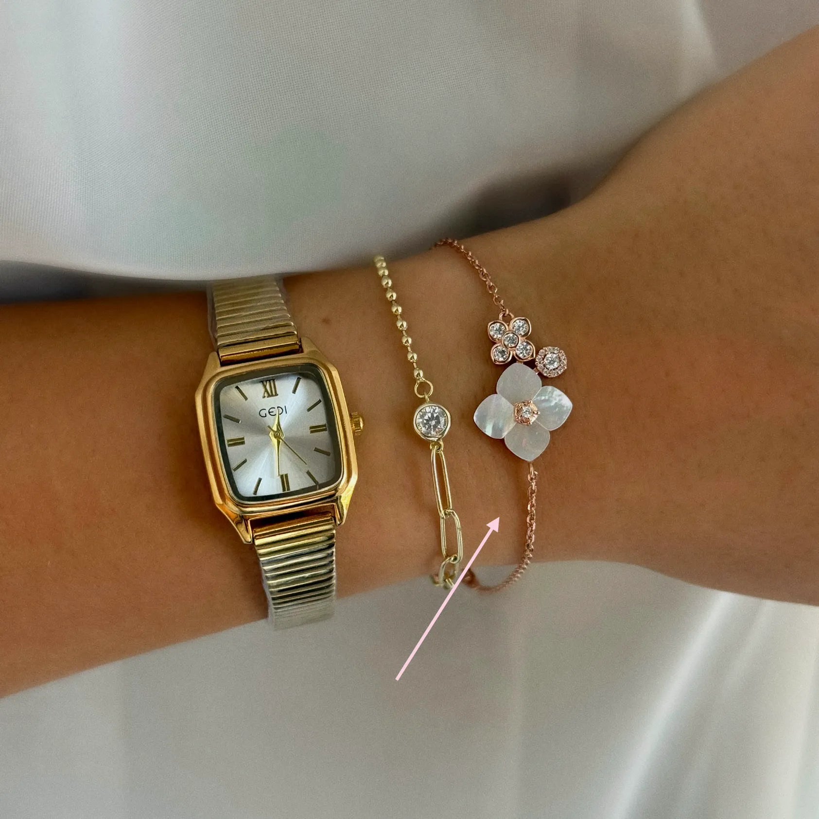 Peonies Rosegold Bracelet