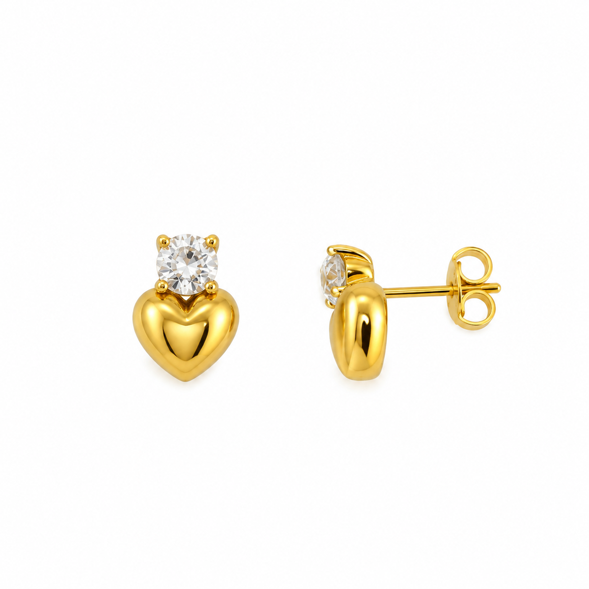 Corazones Zirconia Studs