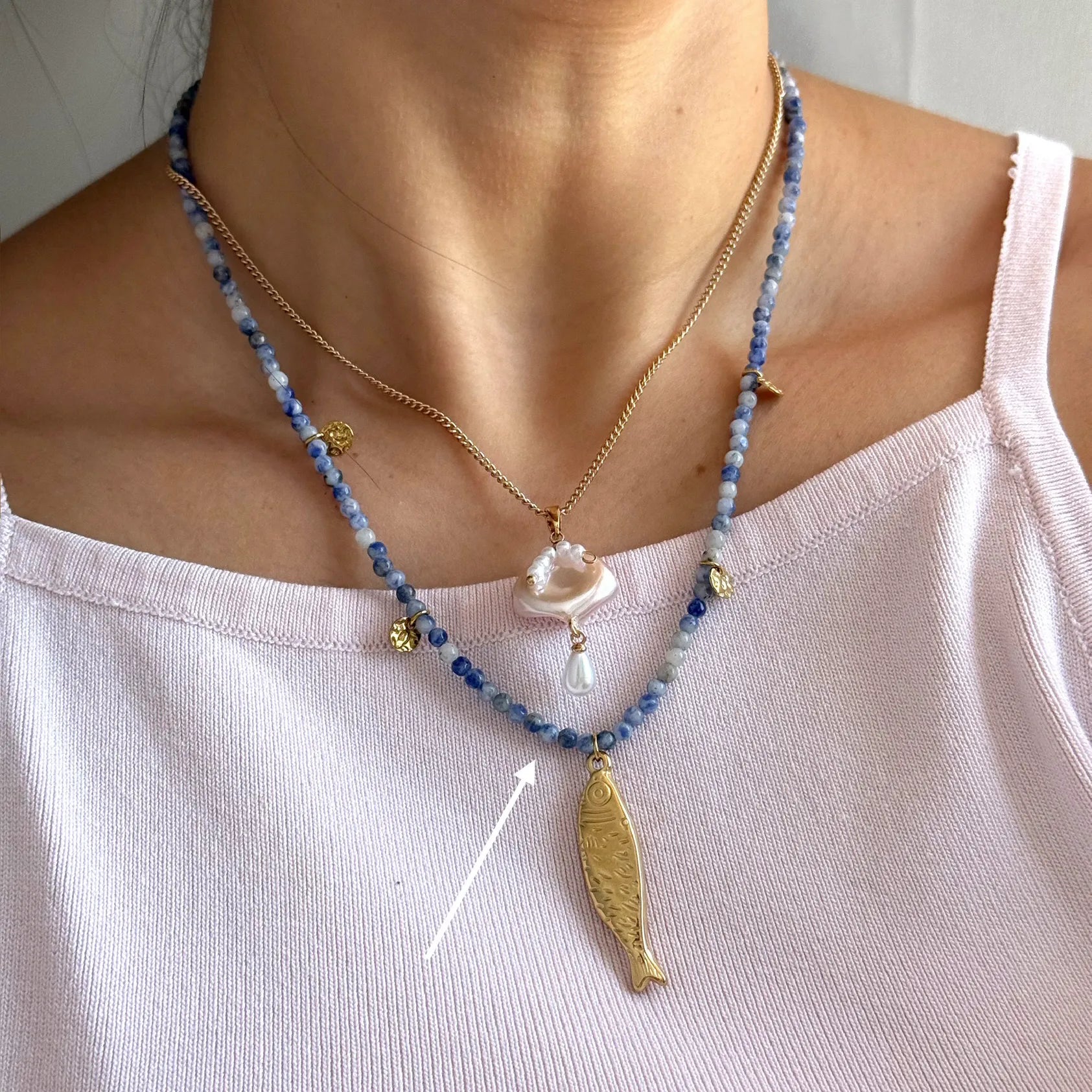 Blue Boquerón Necklace