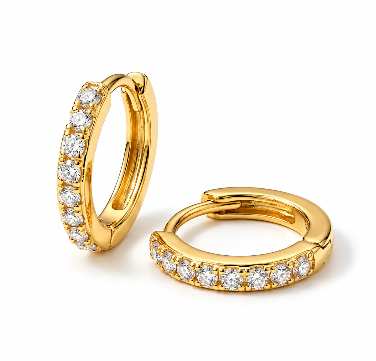 Argollas Pavé Acero