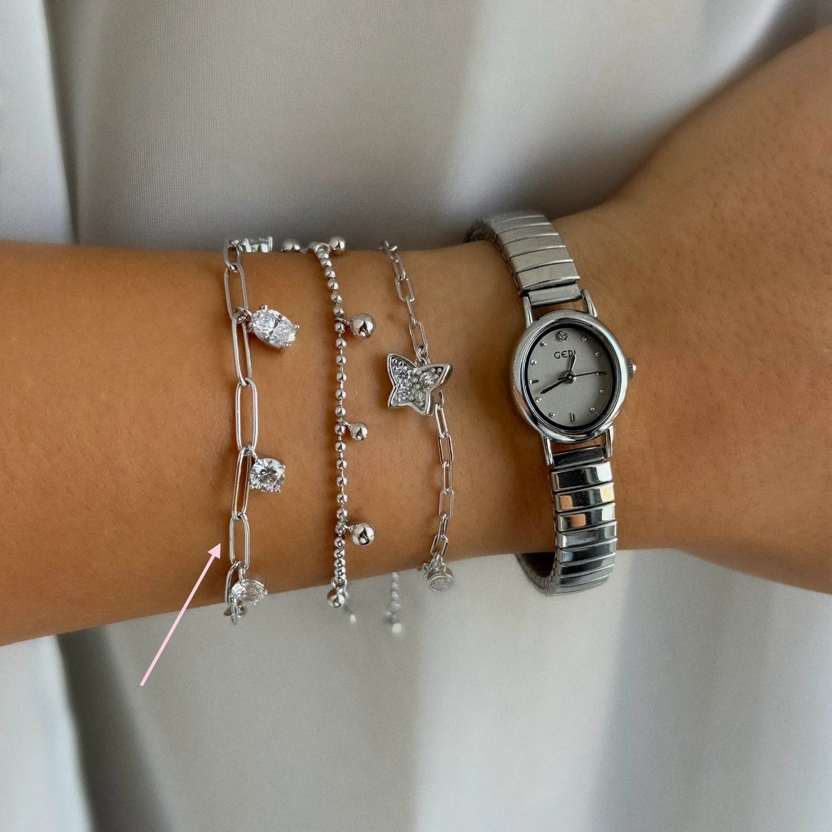 Crystals Link Bracelet