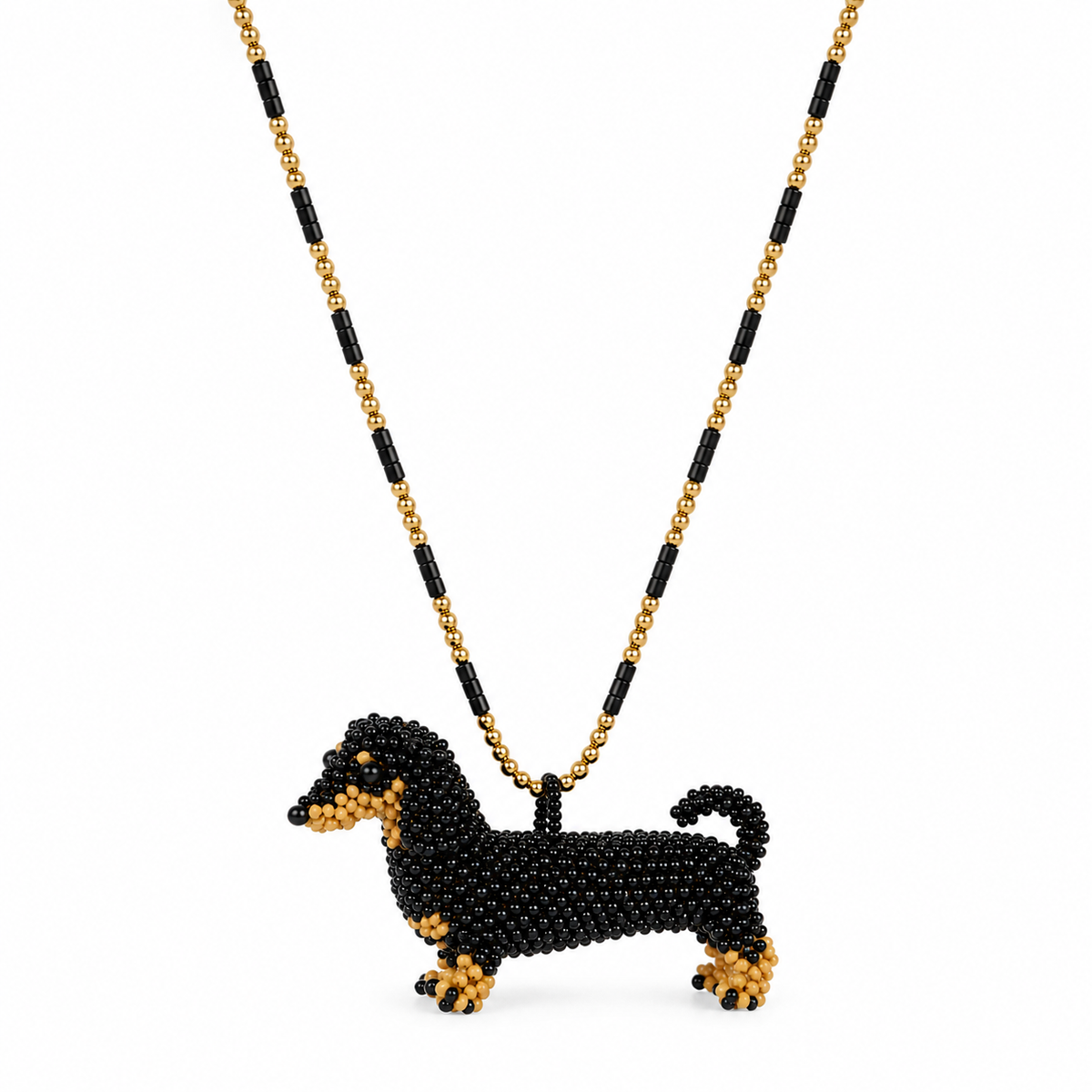 Perro Salchicha Beaded Necklace