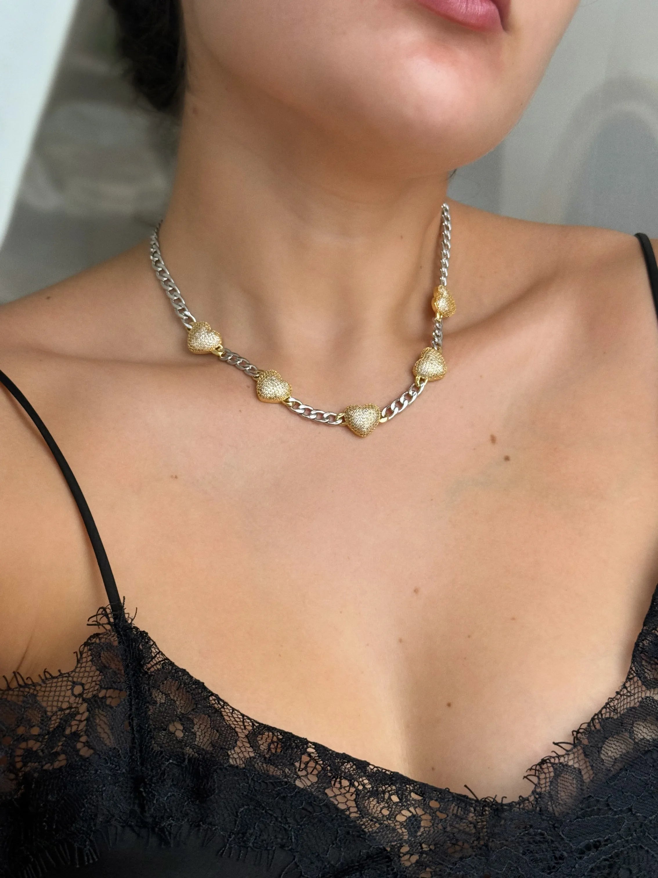 Holiday Necklace Silver & Gold
