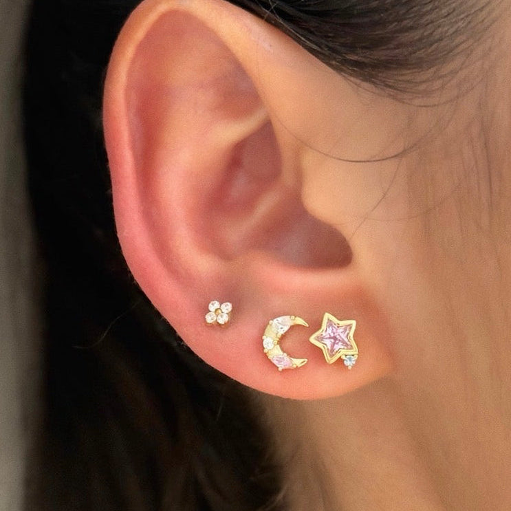 Studs Estrella Rosada