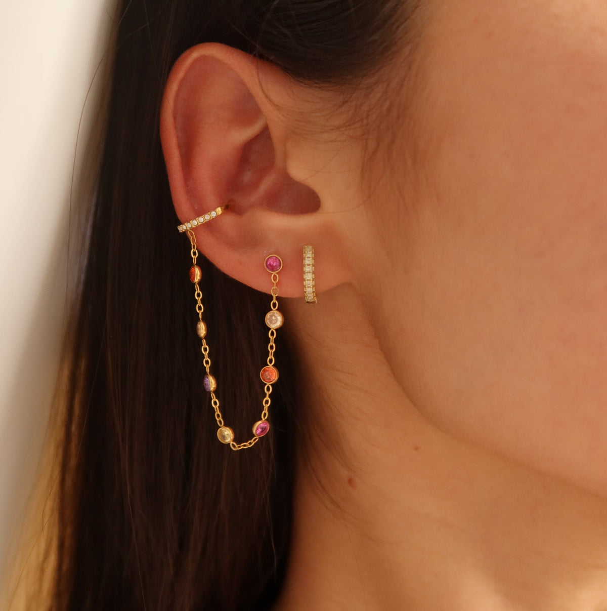 Colores Ear Cuff Chain