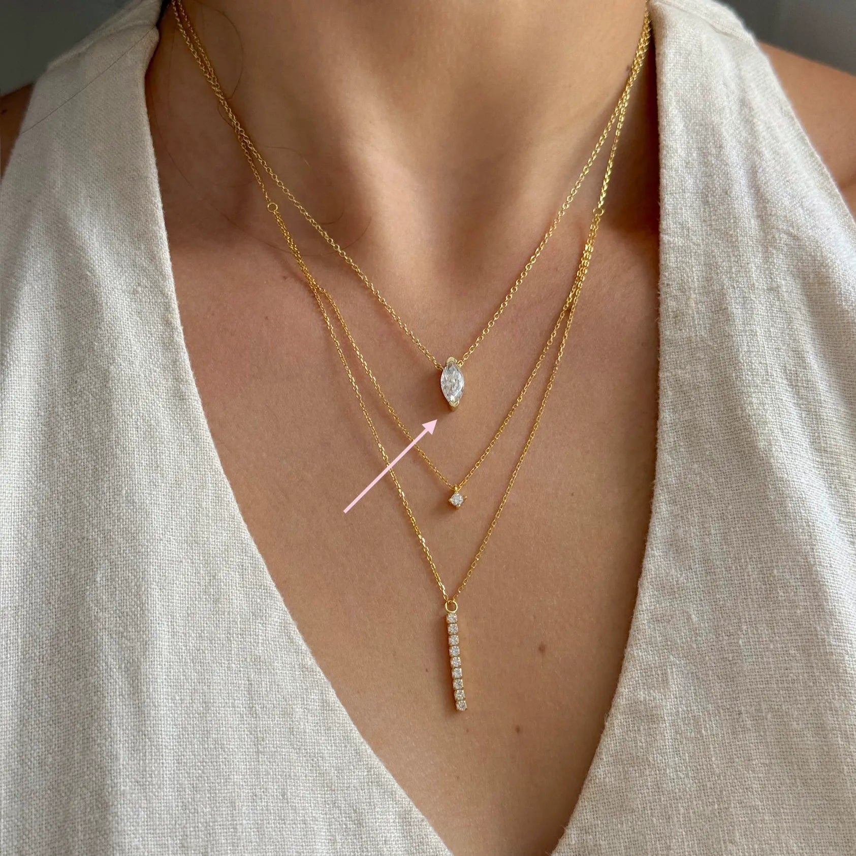 Crystal Petal Necklace