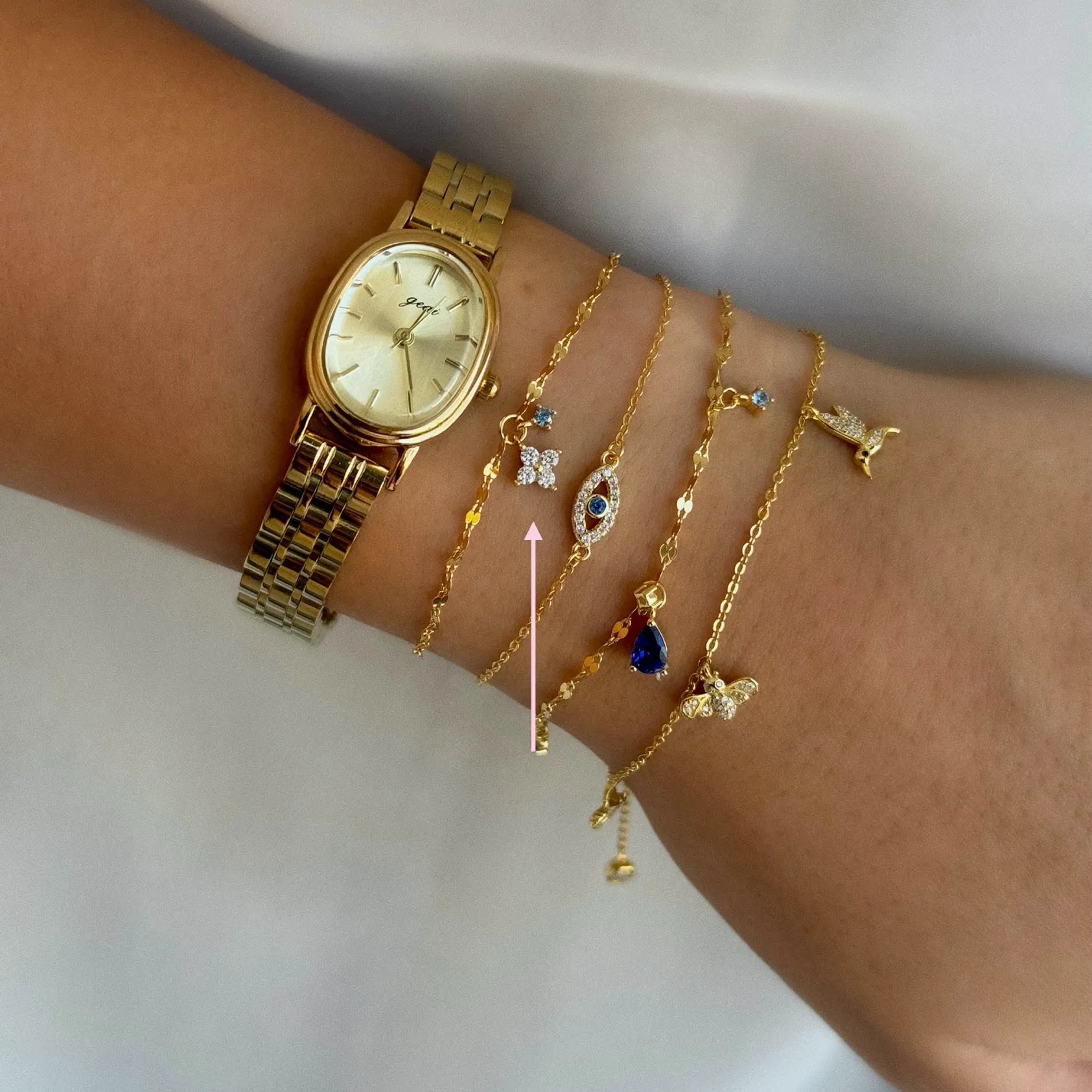 Baby Blue Flower Bracelet