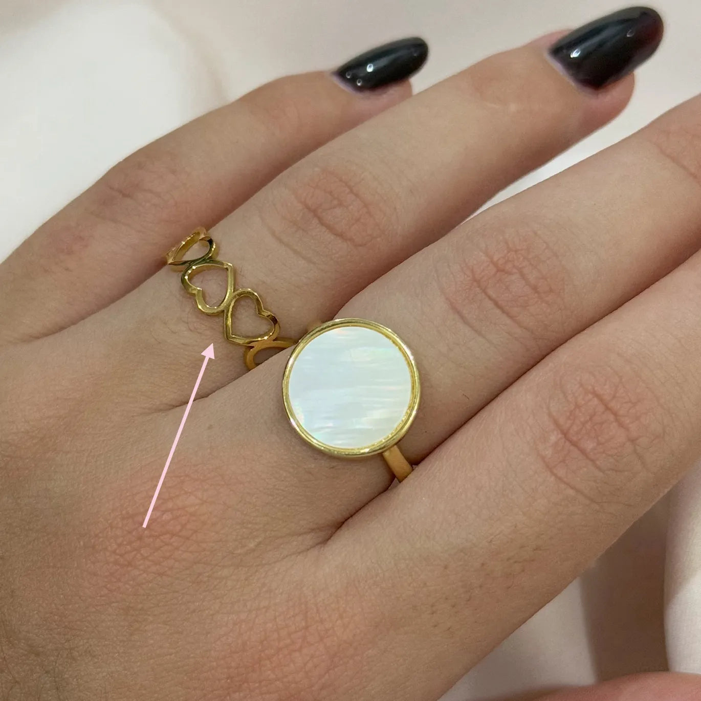 Corazones Siluetas Ring
