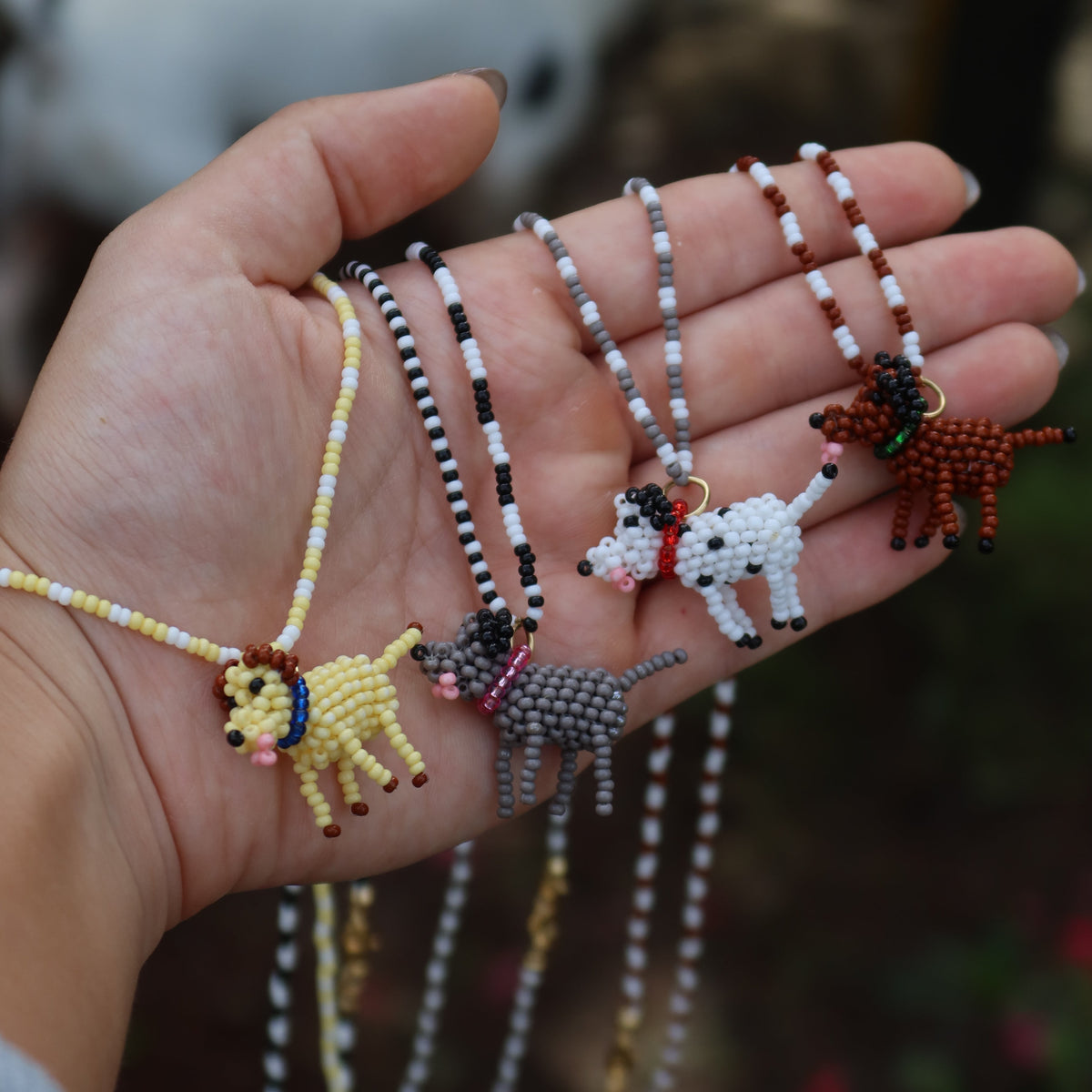 Mini Perritos Beaded Necklace