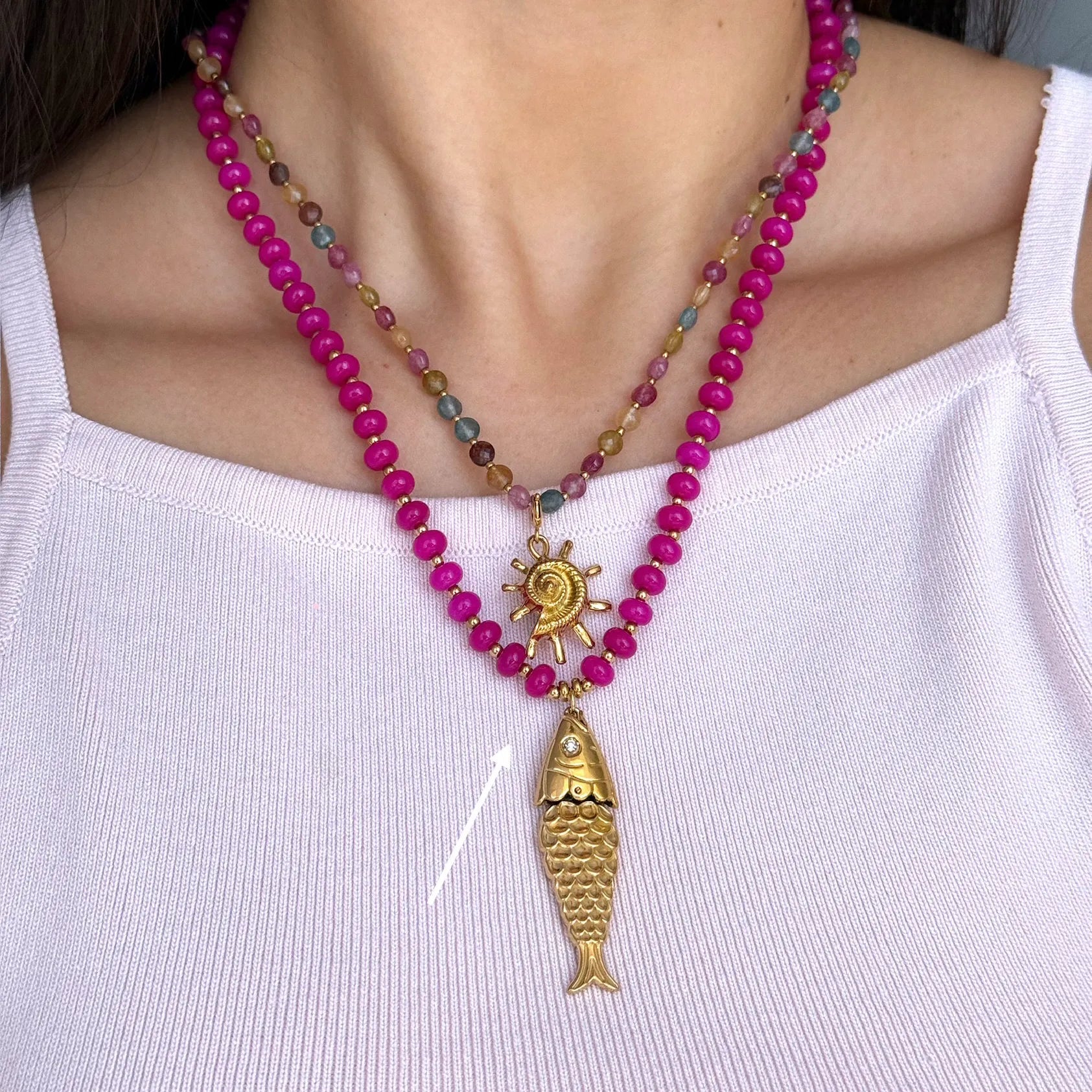 Boquerón Pink Beads Necklace