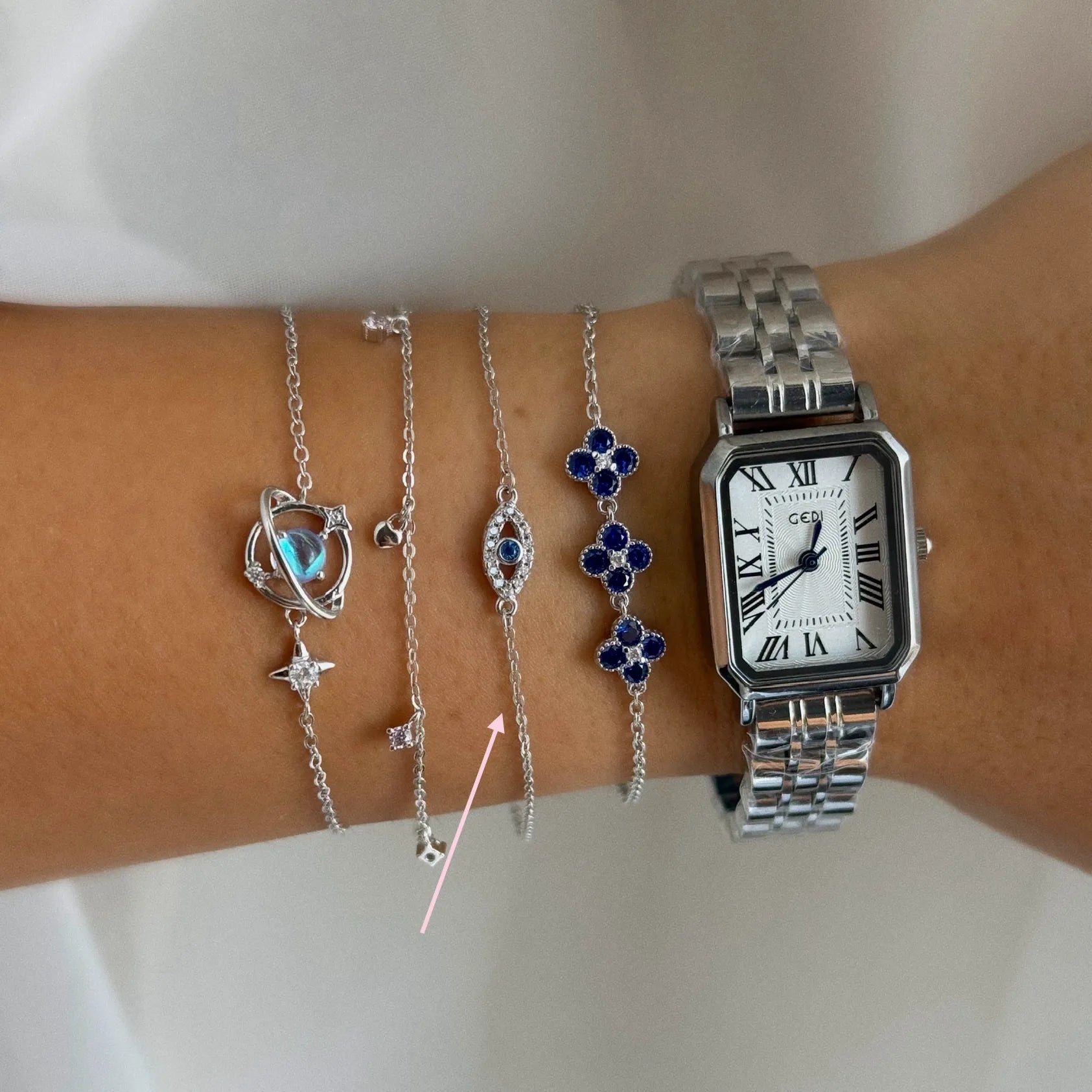 Evil Eye Bracelet Silver
