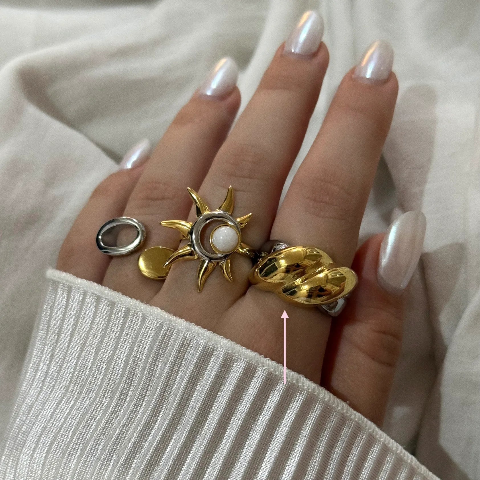 Croissant Silver & Gold