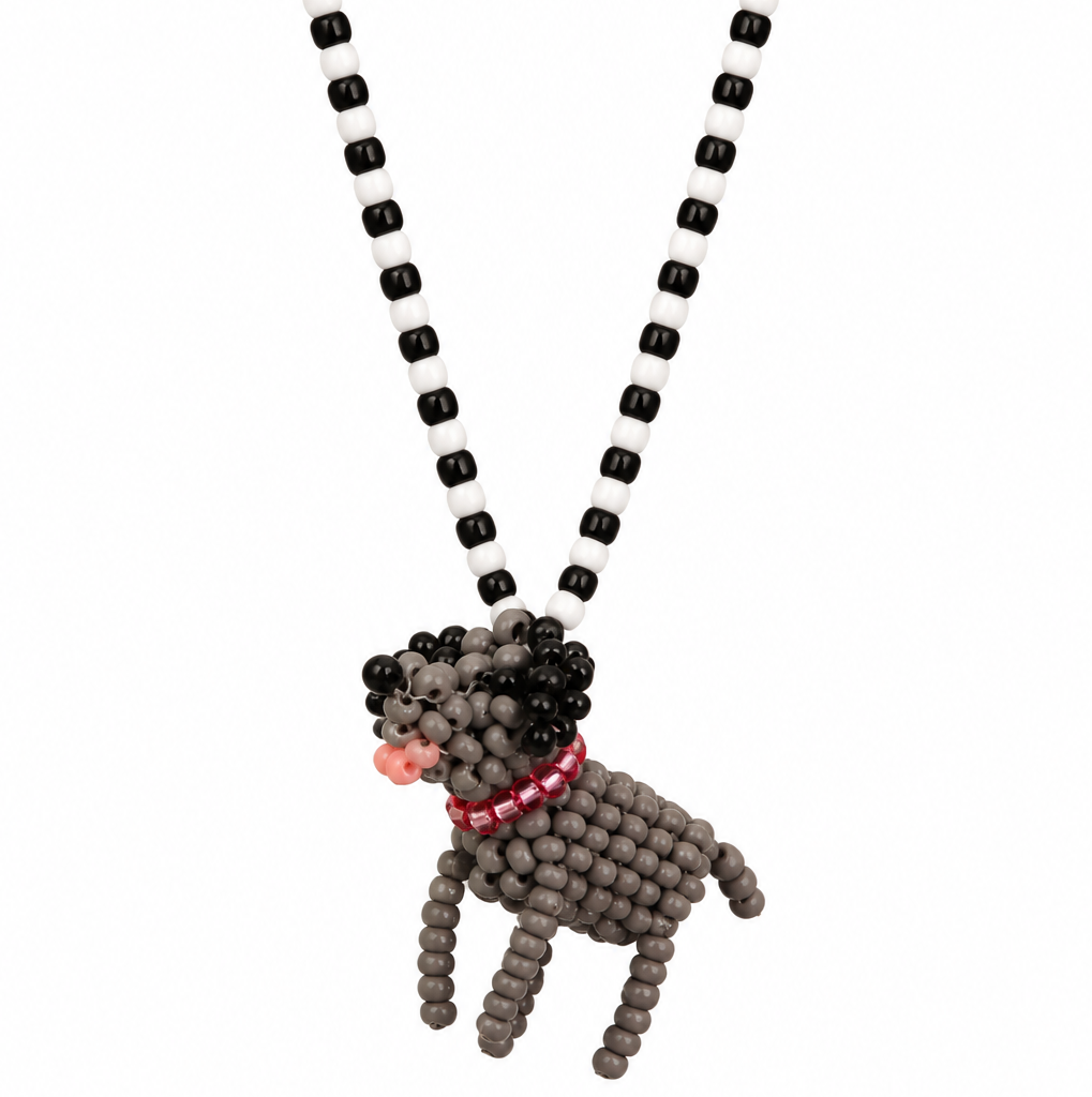 Mini Perritos Beaded Necklace