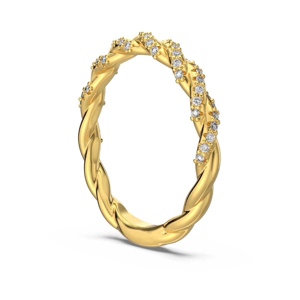 Anillo Twisted Pavé