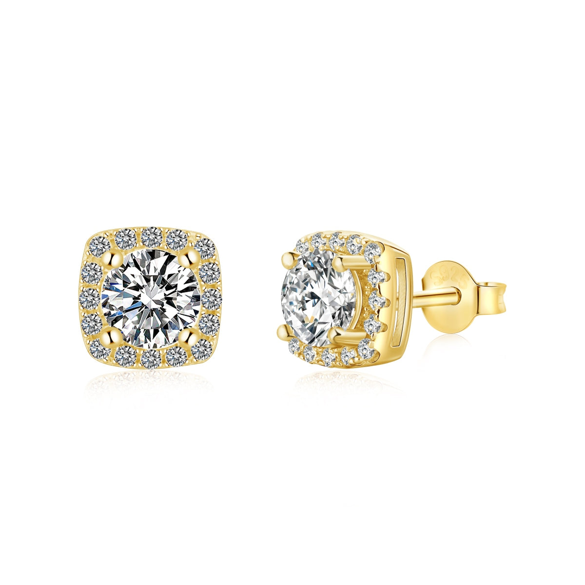 Aretes Diamante Cuadrado