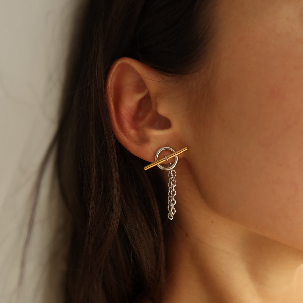 Aretes de Cadena Combinados