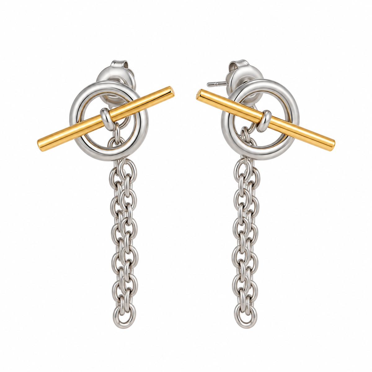 Aretes de Cadena Combinados