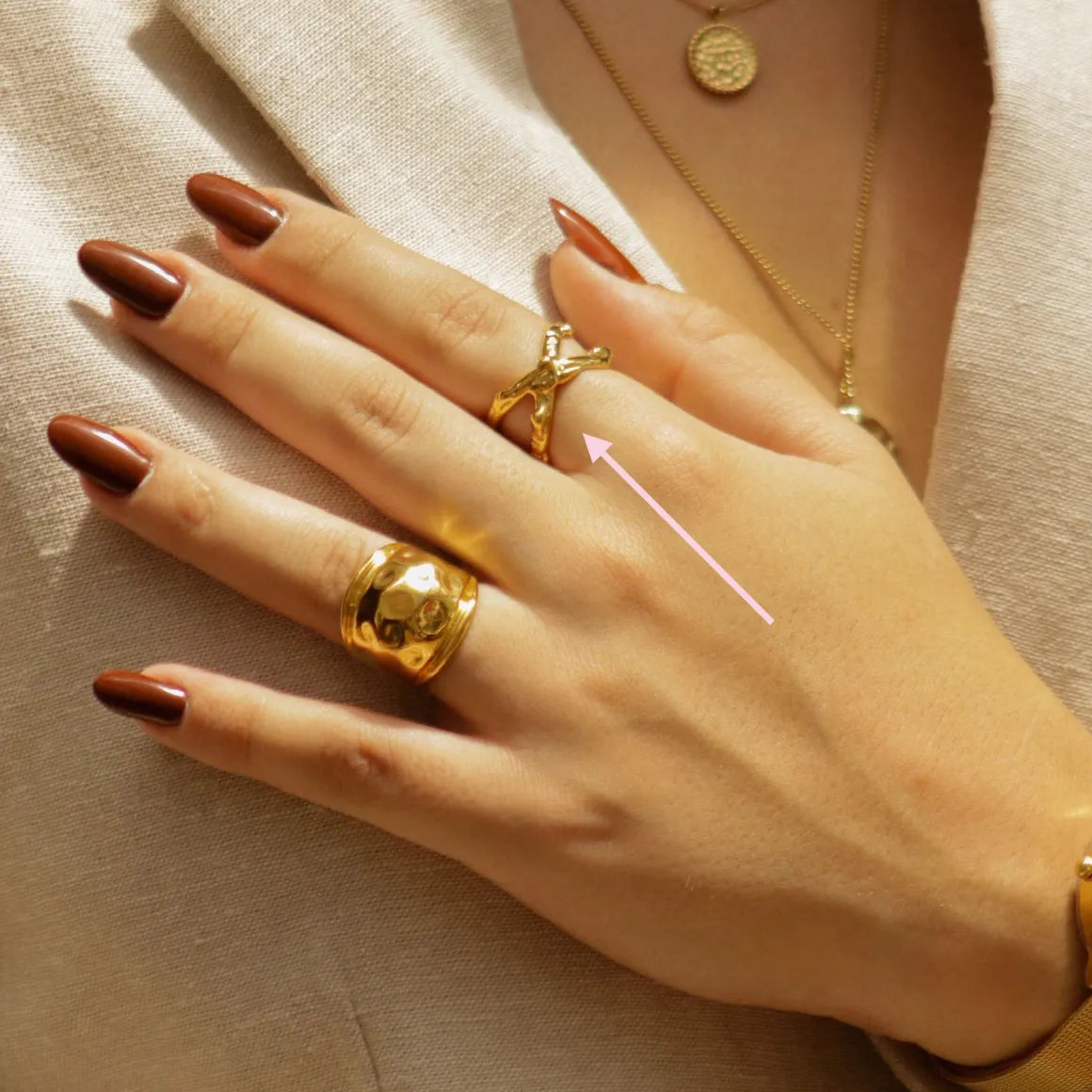 Golden Twig Ring