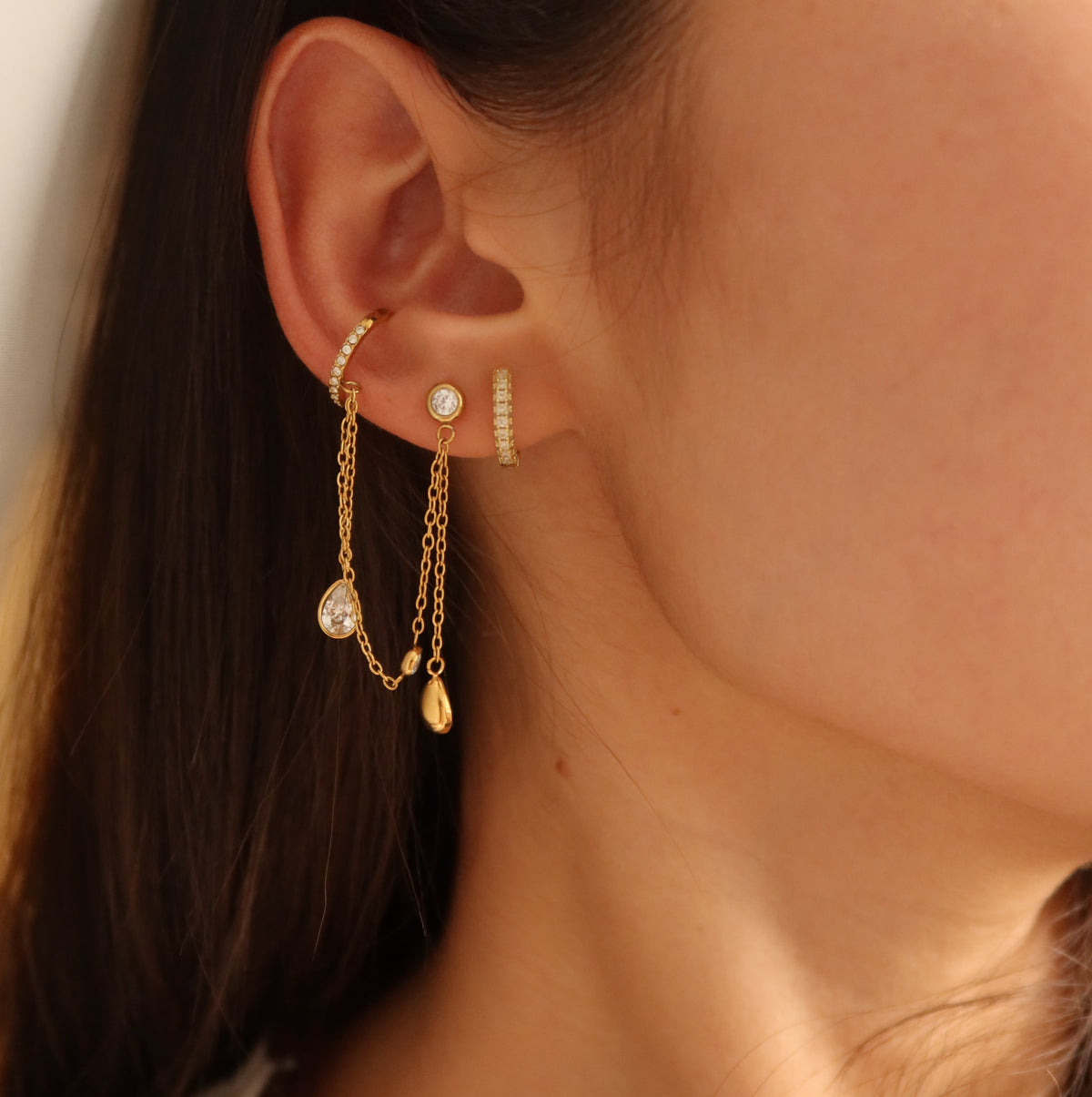 Multi Chains Ear Cuff