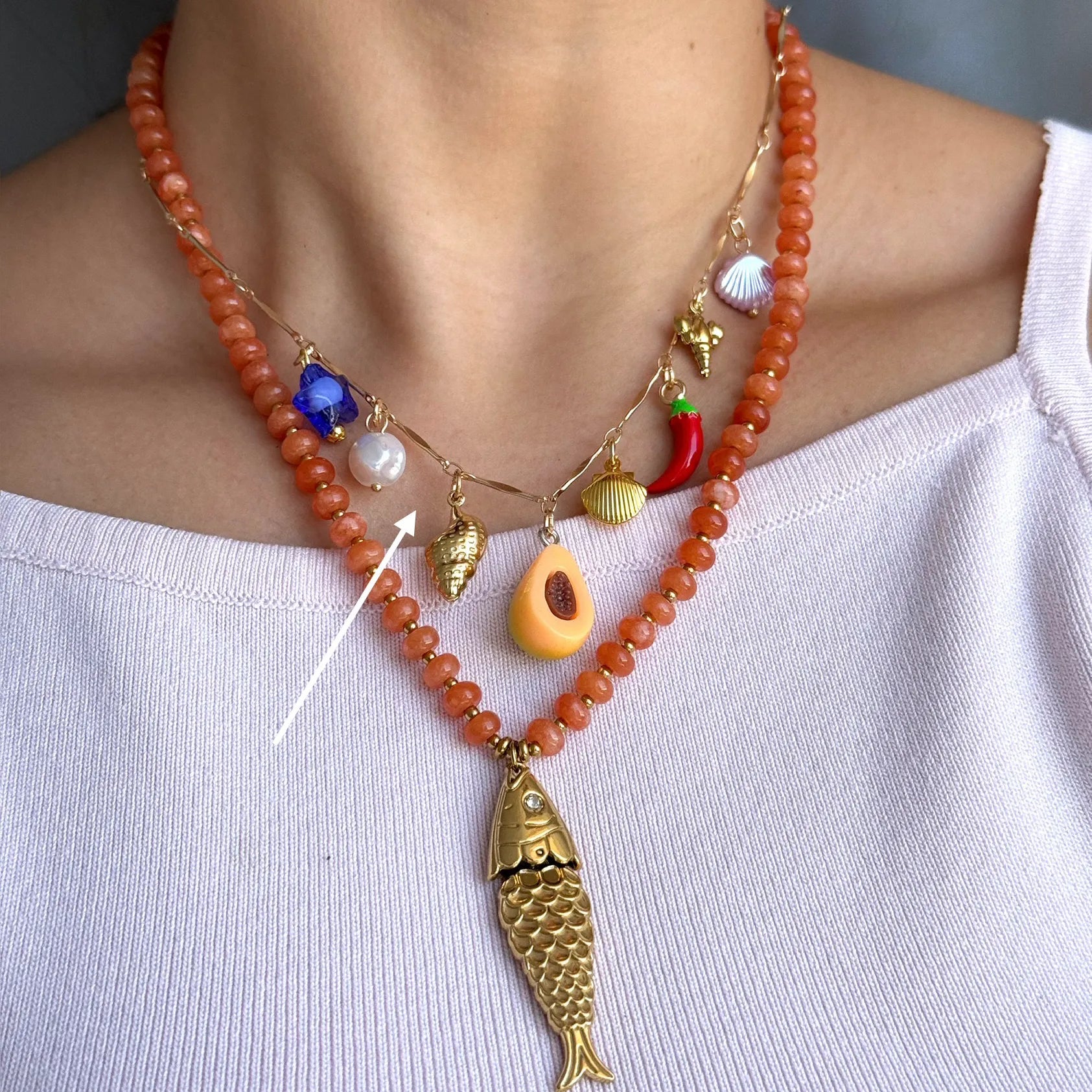 Charms Tropicoqueta Necklace