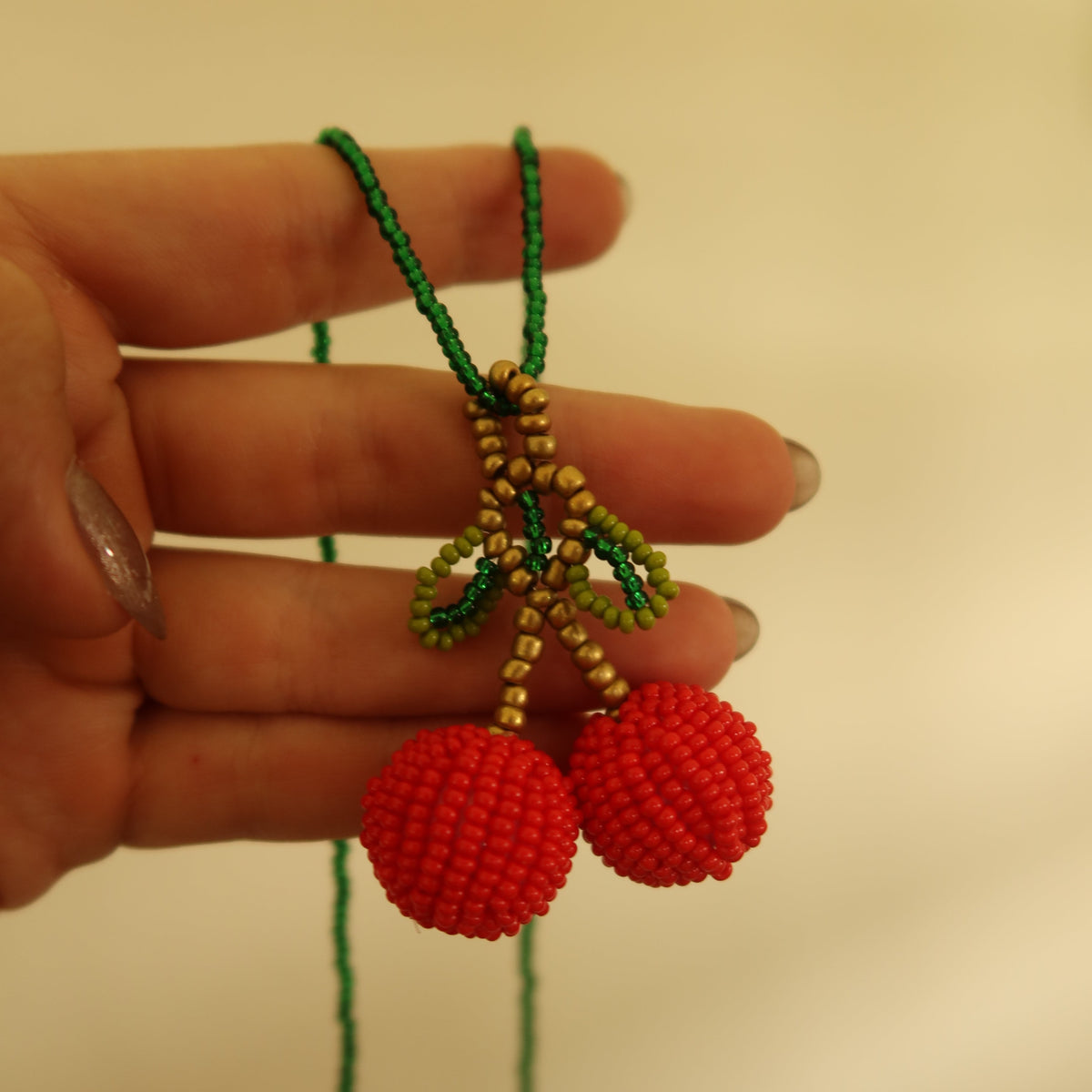 Cherry Original Beaded Necklace