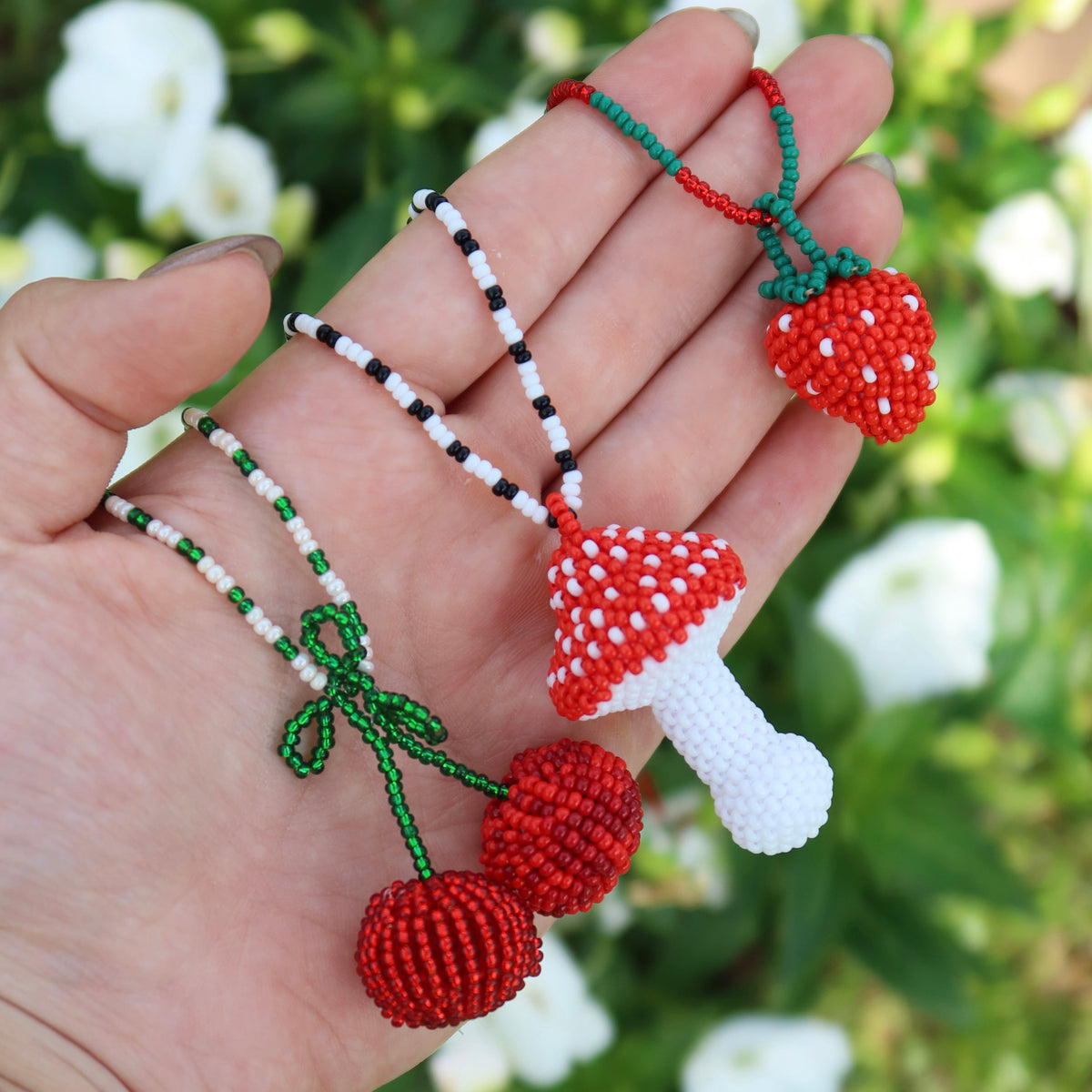 Cherry Very Beaded Necklace