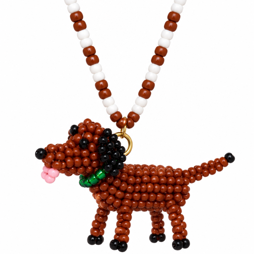 Mini Perritos Beaded Necklace