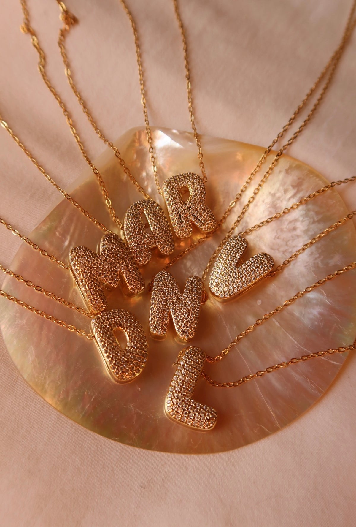 Chunky Pavé Letters