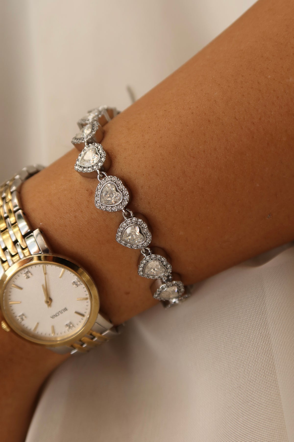 Corazones de Zirconia Brazalete