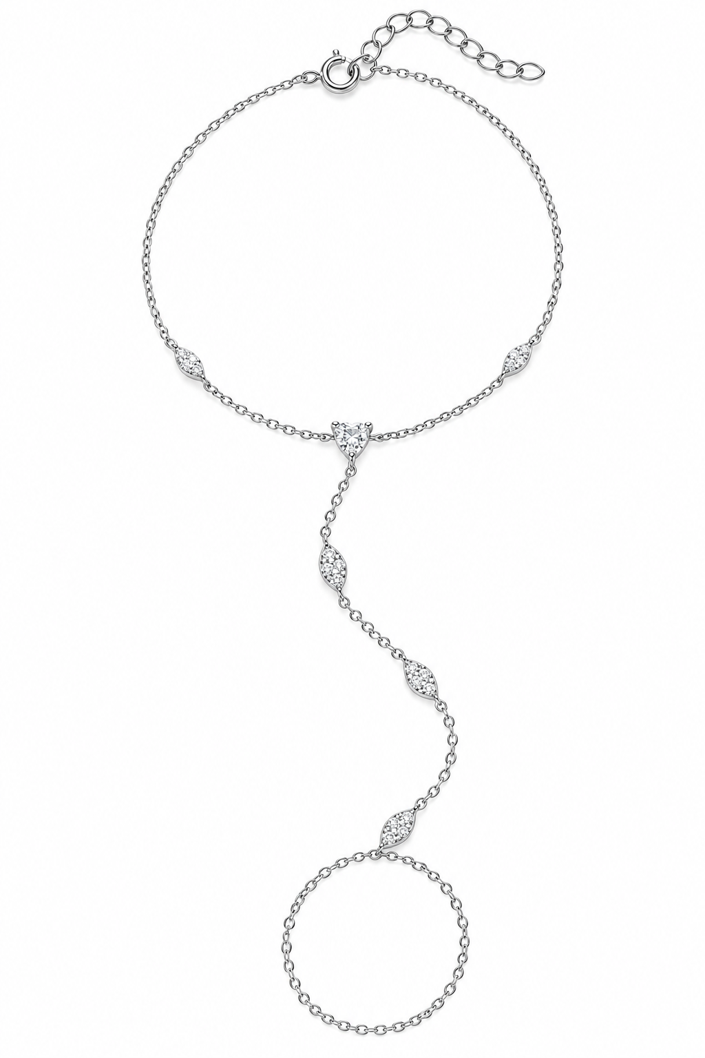 Evil Eyes & Heart Handchain