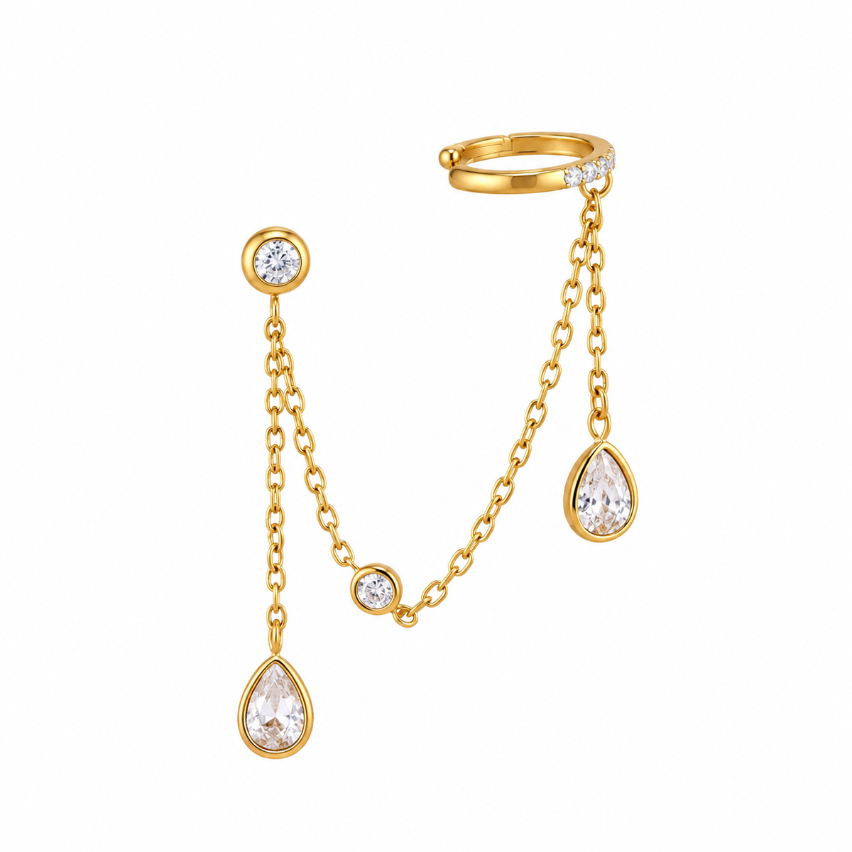 Multi Chains Ear Cuff