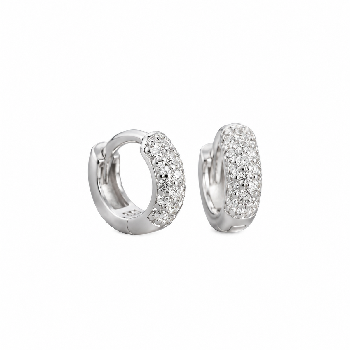 Chunky Pavé Huggies